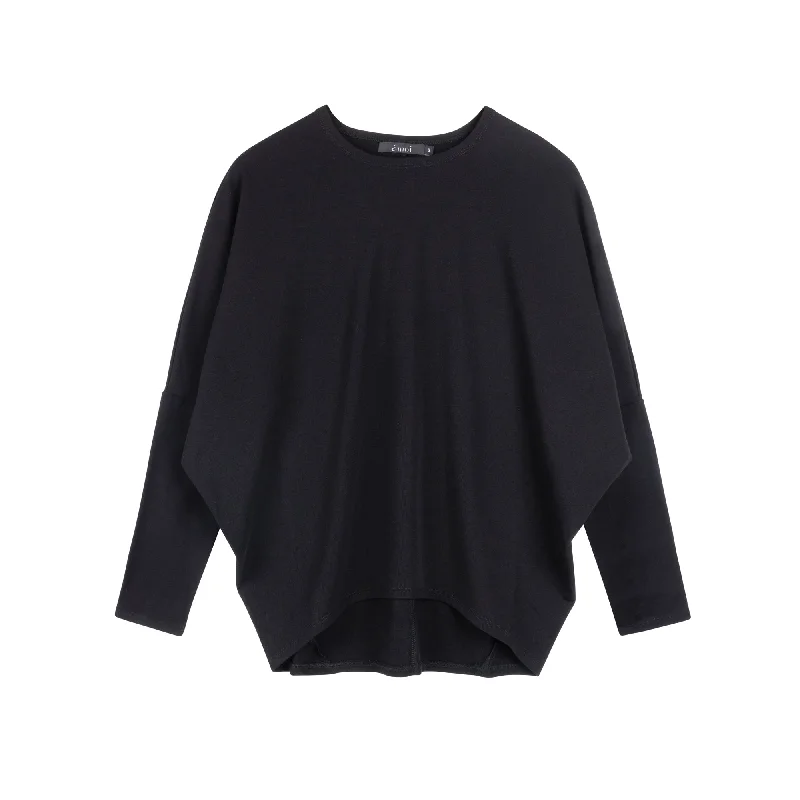 Dolman Sweater | Black [Final Sale] Open Front Closed Front Wrap Front