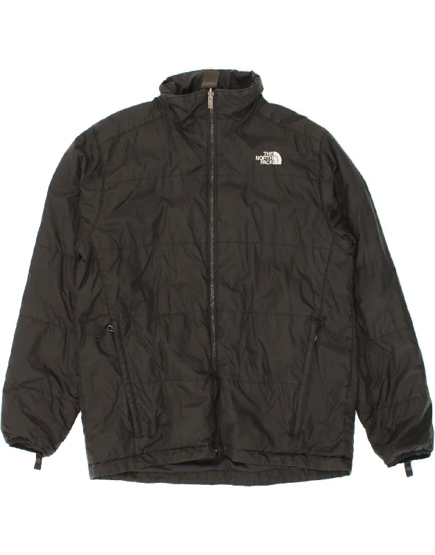 THE NORTH FACE Mens Padded Jacket UK 40 Large Black Cotton Jacket Linen Jacket Terry Jacket