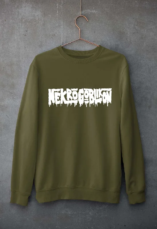 Nekrogoblikon Unisex Sweatshirt for Men/Women Hoodie with Metallic Shiny Futuristic