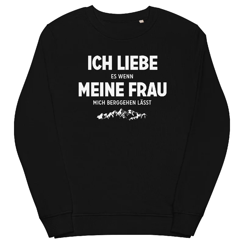 Ich Liebe Es Wenn Meine Frau Mich Berggehen Lasst - Unisex Premium Organic Sweatshirt Hoodie with Tie-Dye Psychedelic Retro