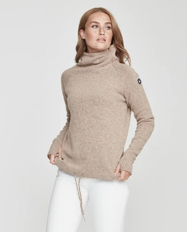 New Women's Martina Windproof Sweater in Khaki MSP$340 Solid Print Embellished