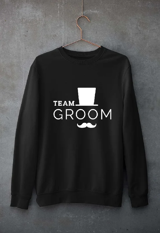 Team Groom Unisex Sweatshirt for Men/Women Hoodie with Full-Zip Functional Layering