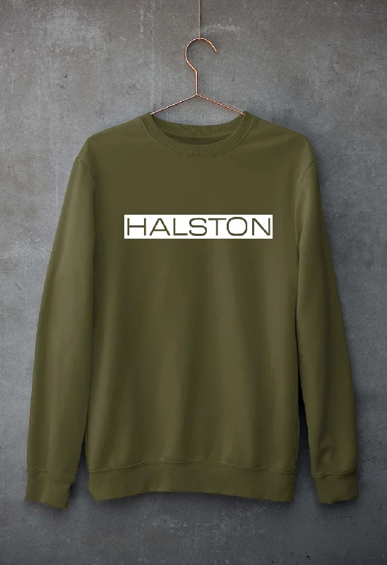 Halston Unisex Sweatshirt for Men/Women Hoodie with Drawstring Waist Adjustable Fitted