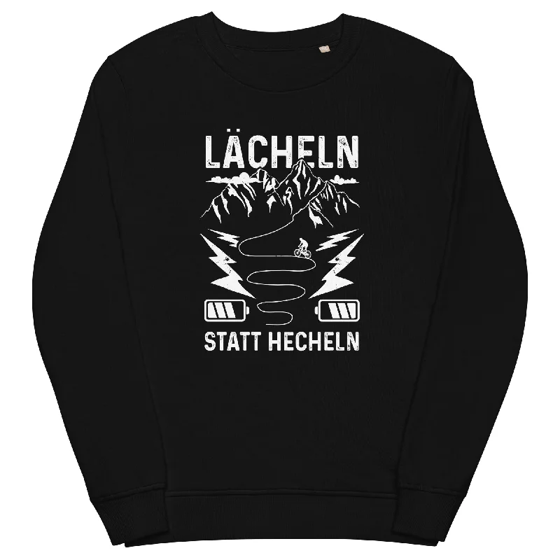 Lächeln statt hecheln - Unisex Premium Organic Sweatshirt Hoodie with Frayed Bohemian Relaxed