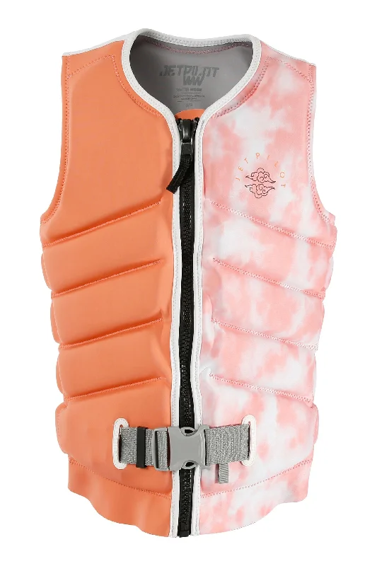 Jetpilot X1 Ladies Life Jacket - Zahra Kell Edition - Peach Nylon Fabric Polyester Fabric Spandex Fabric