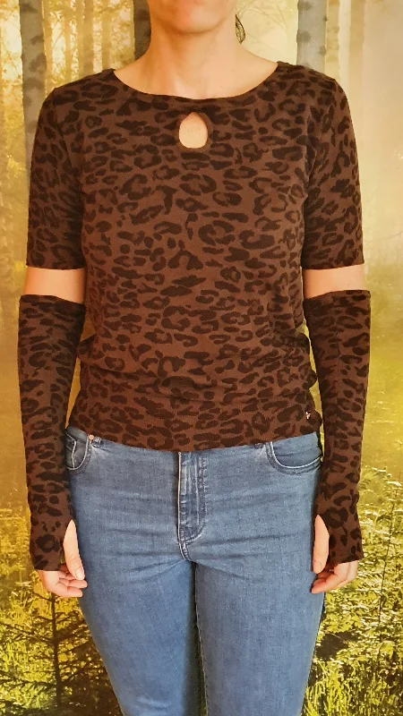 APART - Animal print jumper with detached sleeves! 12 Stretchy Elastic Breathable