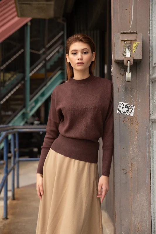 Waisted Sweater Chocolate Layered Multi-layer Single Layer