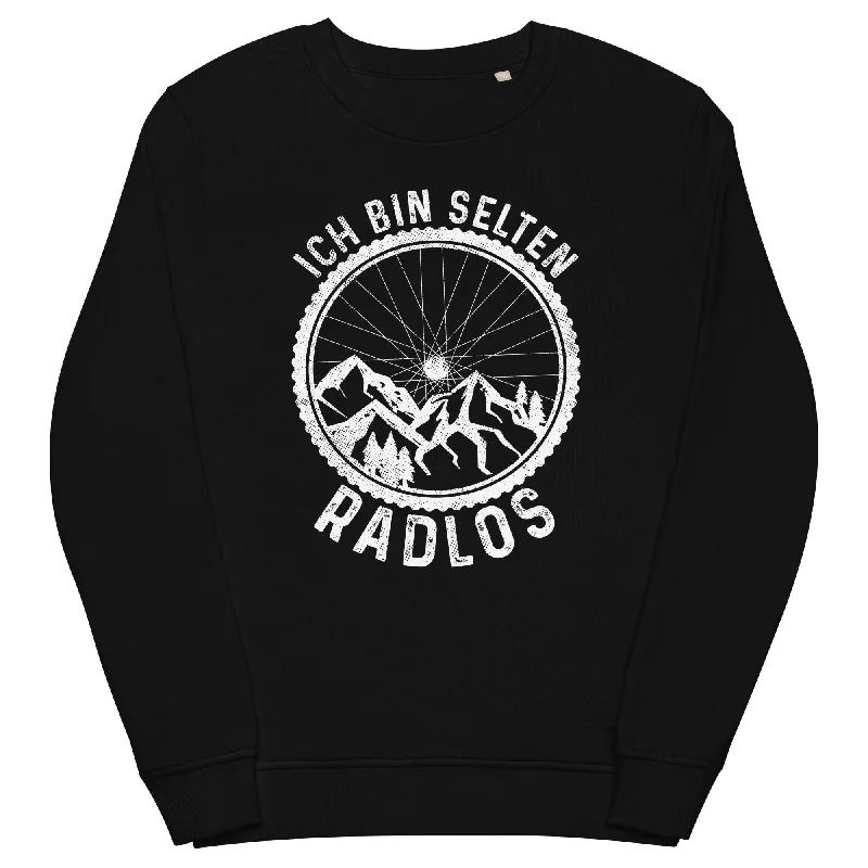 Ich bin selten radlos - Unisex Premium Organic Sweatshirt Hoodie with Illustration Artistic Creative