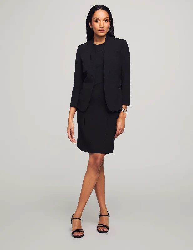 Petite Executive Collection Jacket With Dress Ribbed Jacket Pleated Jacket Ruffled Jacket