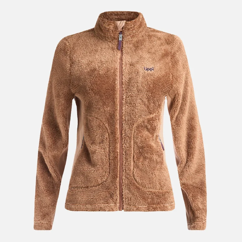 Chaqueta Mujer Ferret Shaggy-Pro Jacket Canela Lippi Hoodie Zip-Up Jacket Button-Up Jacket