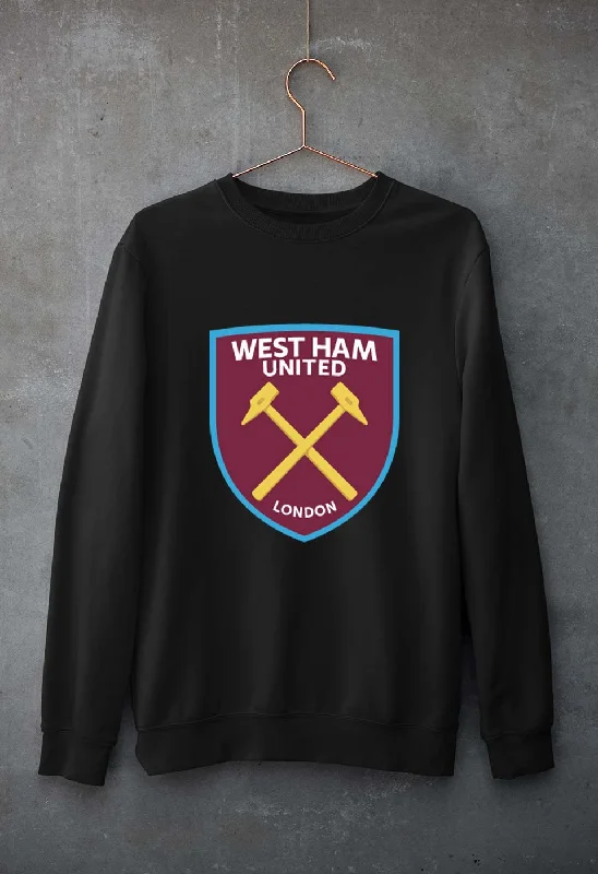 West-Ham Unisex Sweatshirt for Men/Women Hoodie with Half-Zip Sporty Casual