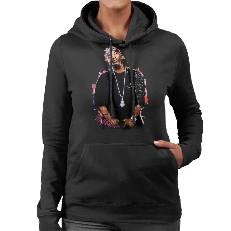 Sidney Maurer Original Portrait Of Young Jeezy Women's Hooded Sweatshirt Hoodie with Embroidery Detailed Premium