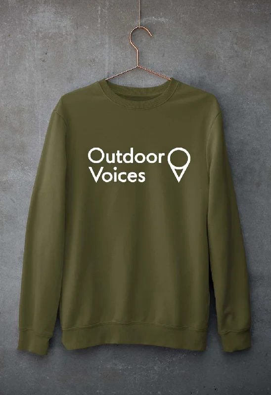 Outdoor Voices Unisex Sweatshirt for Men/Women Hoodie with Hem Applique Textured Unique