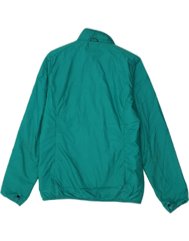 THE NORTH FACE Womens Bomber Jacket UK 14 Medium Green Polyester Zippered Front Buttoned Front Snap Front