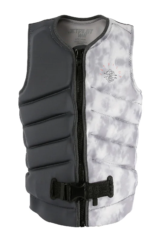 Jetpilot X1 Ladies Life Jacket - Zahra Kell Edition - Charcoal Fleece Fabric Down Fabric Feather Fabric