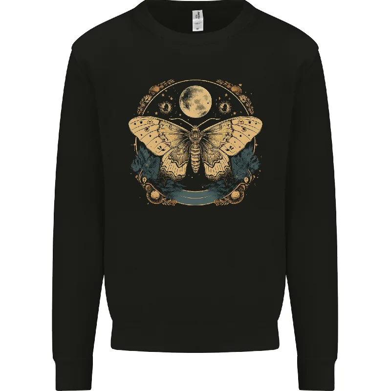 An Astral Butterfly Mens Sweatshirt Jumper Hoodie with Raglan Sleeves Sporty Comfortable