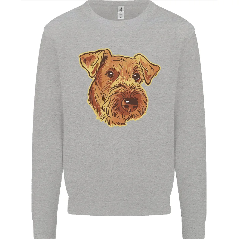 An Airedale Terrier Bingley Waterside Dog Mens Sweatshirt Jumper Hoodie with Magnetic Closure Innovative Modern