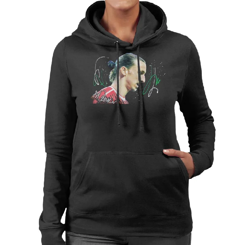 Sidney Maurer Original Portrait Of Zlatan Ibrahimovic Women's Hooded Sweatshirt Hoodie with Lining Warm Insulated