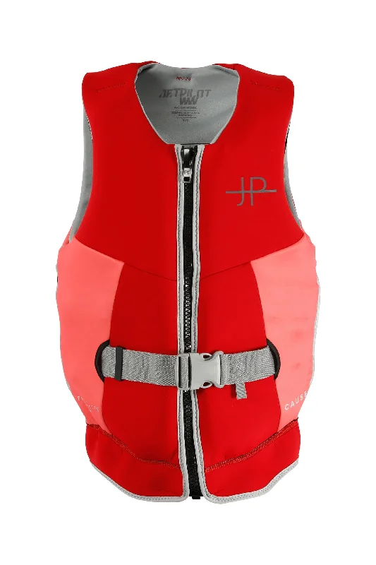 Jetpilot Cause Ladies Life Jacket - Red Belted Jacket Elasticated Jacket Padded Jacket