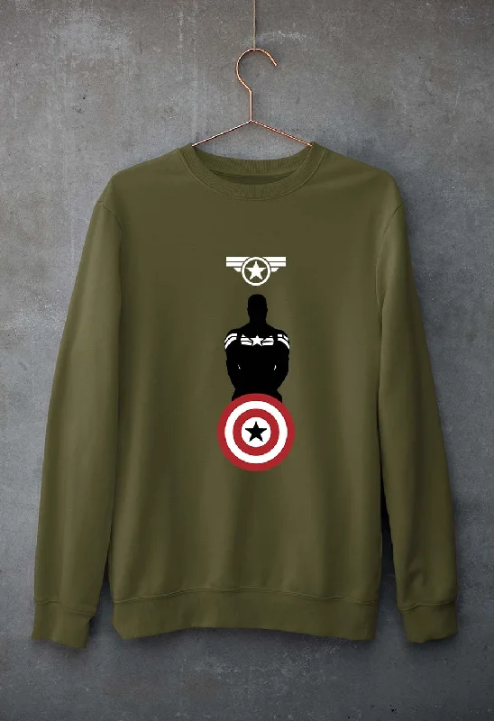 Captain America Unisex Sweatshirt for Men/Women Hoodie with Crew Neck Simple Timeless