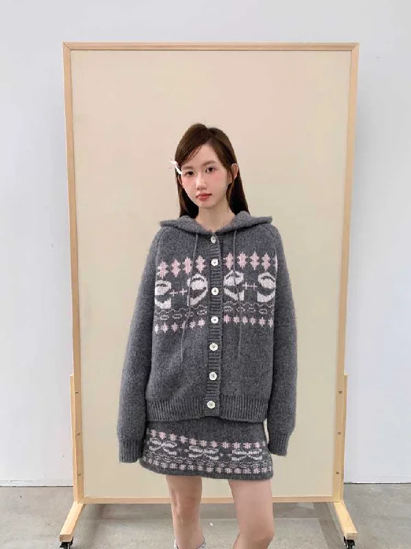 Loose hooded sweater【s0000010374】 Knit Fabric Woven Fabric Fleece Fabric