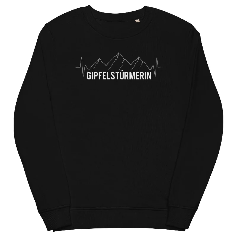 Gipfelstürmerin - Unisex Premium Organic Sweatshirt Hoodie with Ribbed Neckline Snug Warm