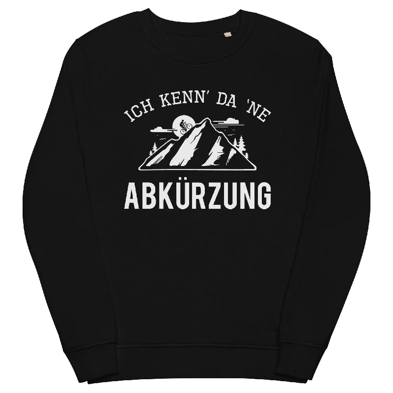 Ich kenn da ne Abkürzung - (M) - Unisex Premium Organic Sweatshirt Hoodie with Monochrome Minimalist Simple