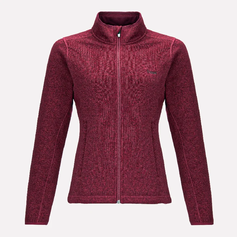 Chaqueta Mujer Coronado Therm-Pro Jacket Melange Vino Lippi Knit Fabric Woven Fabric Fleece Fabric