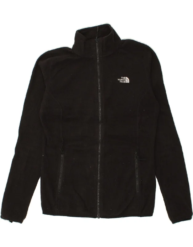 THE NORTH FACE Womens Fleece Jacket UK 14 Medium Black Polyester Cotton Fabric Linen Fabric Terry Fabric