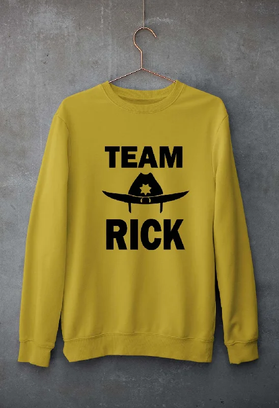 Team Rick Unisex Sweatshirt for Men/Women Hoodie with Drawcord Adjustable Secure