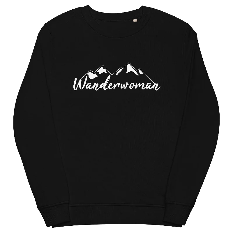 Wanderwoman. - Unisex Premium Organic Sweatshirt Hoodie with Elastic Cuffs Stretchable Comfortable