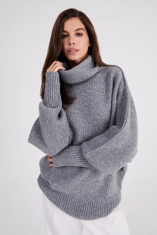 + Beryll Clara Oversized Sweater | Alps Fleece Sweater Nylon Polyester