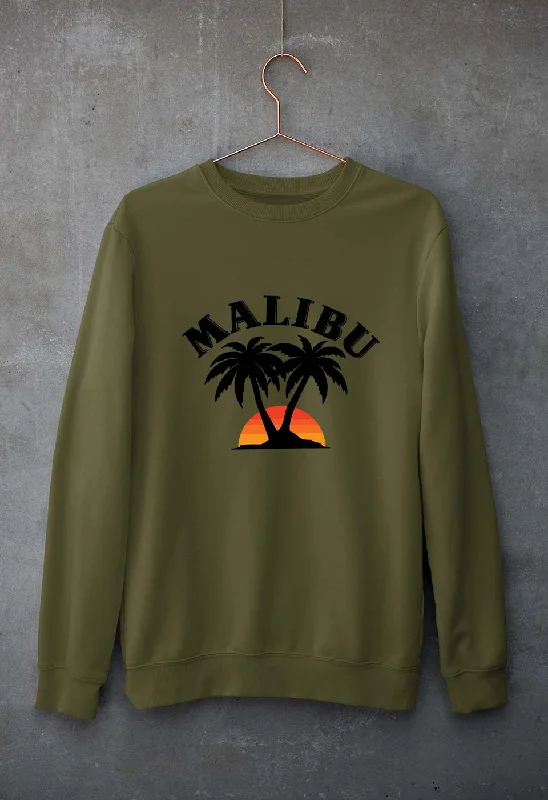 Malibu Unisex Sweatshirt for Men/Women Hoodie with Side Slits Relaxed Casual