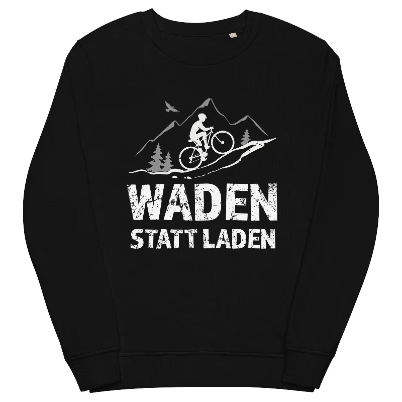 Waden statt laden - Unisex Premium Organic Sweatshirt Hoodie with Patch Decorative Personalized