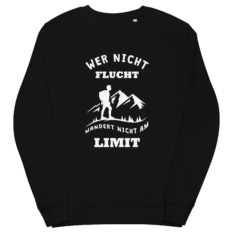 Wer nicht flucht wandert nicht am Limit - Unisex Premium Organic Sweatshirt Hoodie with Drop Shoulder Relaxed Streetwear