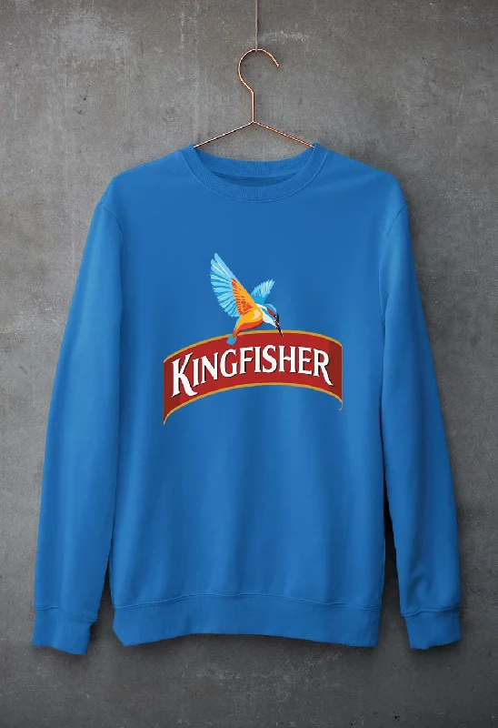 Kingfisher Unisex Sweatshirt for Men/Women Hoodie with Front Slit Layering Stylish