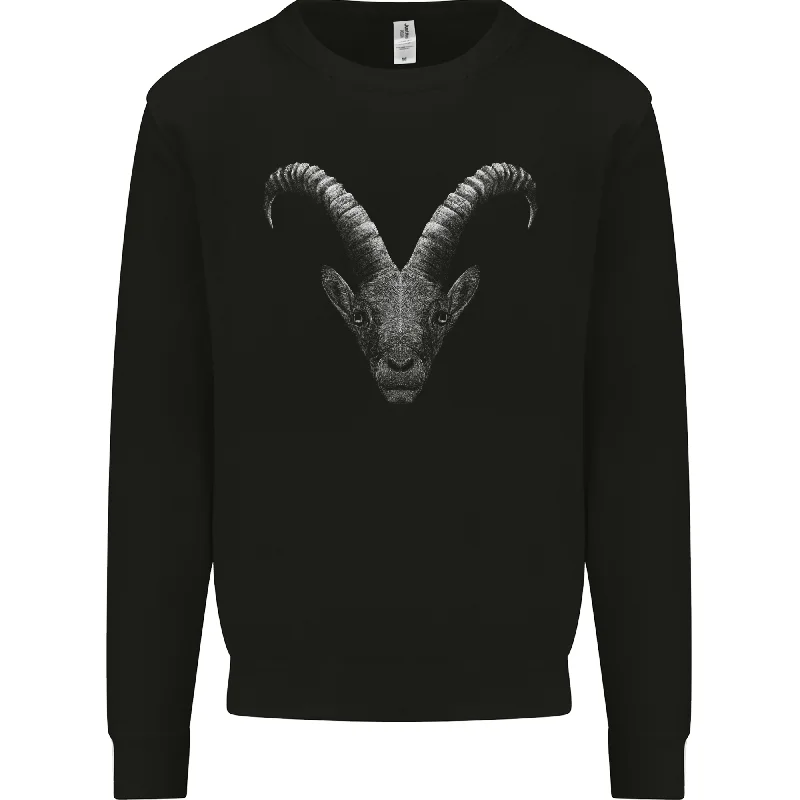 An Alpine Goat Mens Sweatshirt Jumper Hoodie Dress Longline Feminine