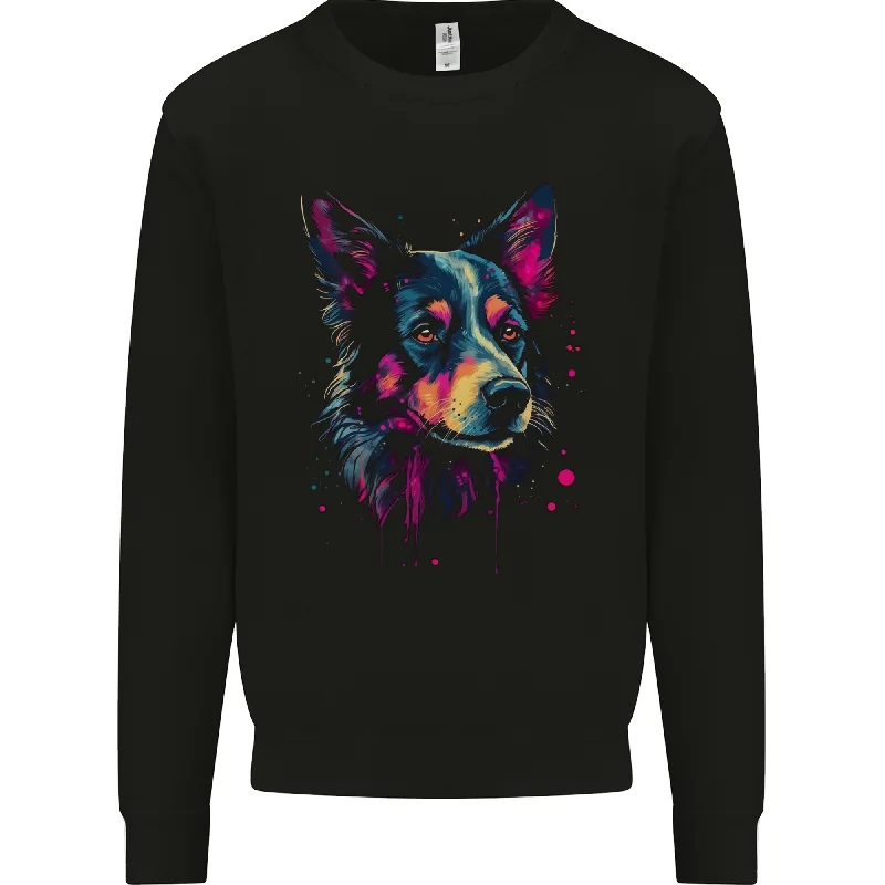 An Awesome Border Collie Dog Mens Sweatshirt Jumper Graphic Hoodie Design Print