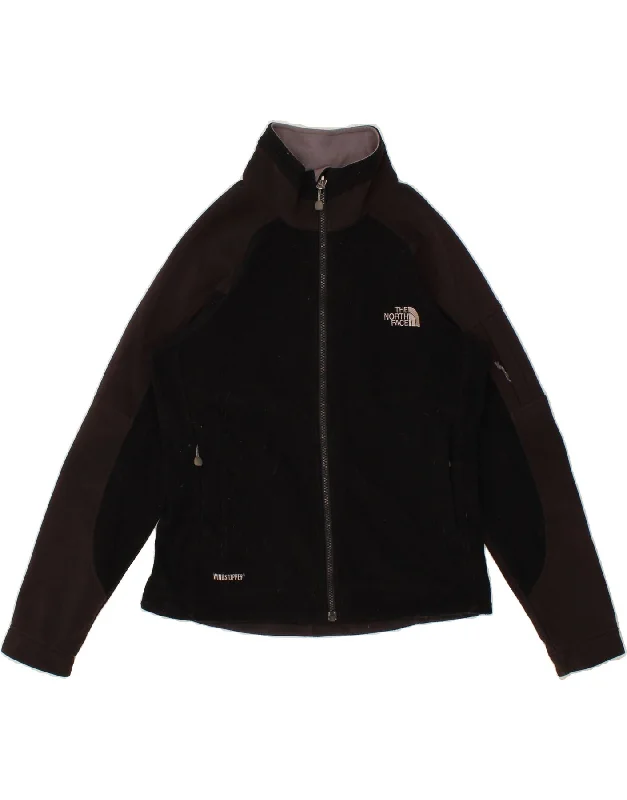 THE NORTH FACE Womens Fleece Jacket UK 10 Small Black Colourblock Cotton Jacket Linen Jacket Terry Jacket