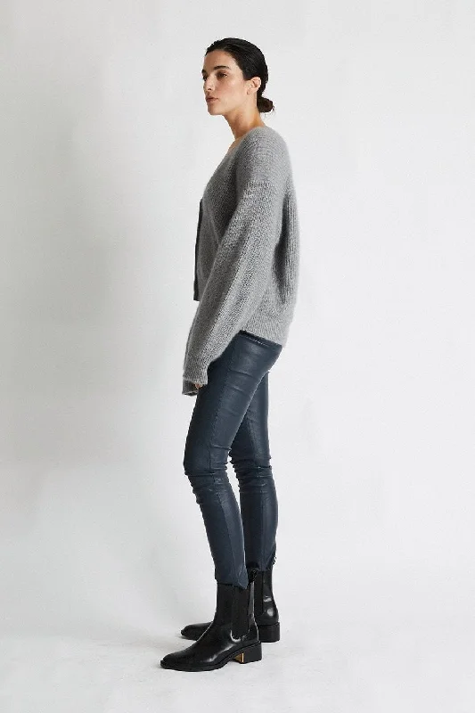 + Beryll Cashmere Cardigan Sweater | Pebble Gray Terry Terry Cloth Terry Knit