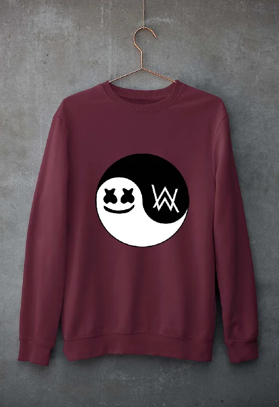 alan walker marshmello Unisex Sweatshirt for Men/Women Hoodie with Raglan Sleeves Sporty Comfortable