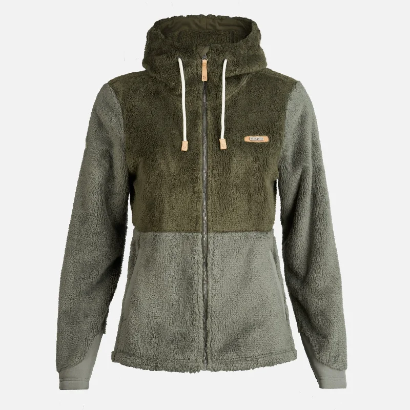 Chaqueta Mujer Bear Shaggy-Pro Hoody Jacket Verde Militar/Laurel Lippi Ribbed Jacket Pleated Jacket Ruffled Jacket