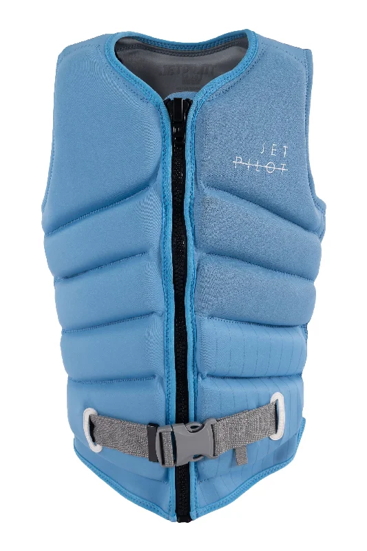 Jetpilot Pacer Ladies Life Jacket - Blue Zippered Front Buttoned Front Snap Front