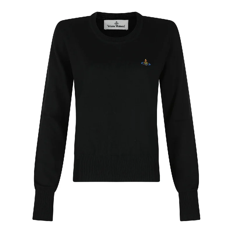 Vivienne Westwood Sweaters Black Ribbed Striped Patterned