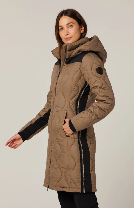 Alp N Rock Chamonix Coat - Women's Suede Jacket Faux Fur Jacket Puffer Jacket