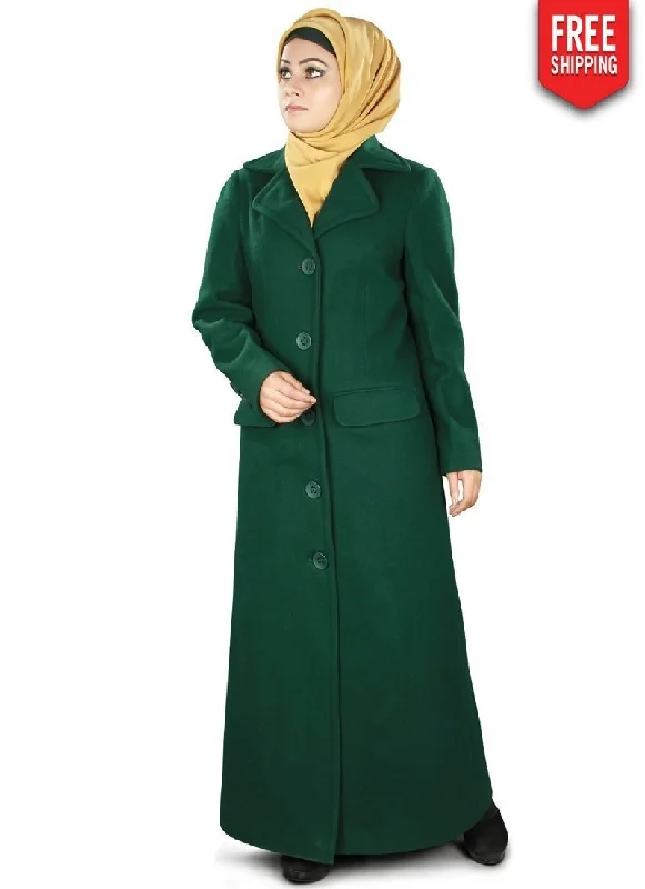 Jaseena Long Coat Green A-Line Ball Gown Mermaid