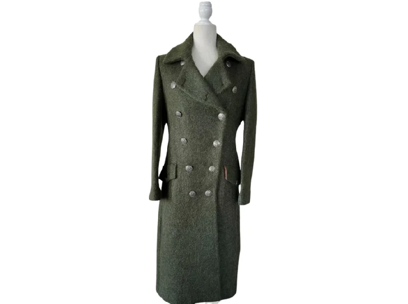 Tiziano Zorzan Alpaca Double Breasted Coat Pockets Sleeves Lining