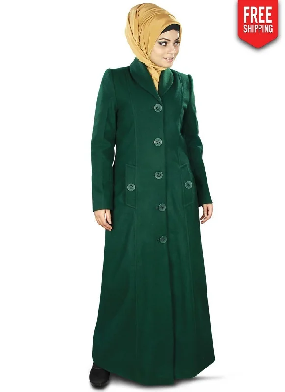 Izma Long Coat Green Sleeveless Short Sleeve Long Sleeve