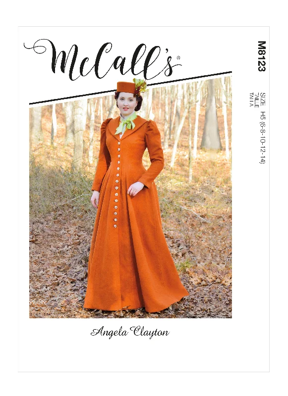 McCall's Pattern M8123 Misses' Coat Shawl Collar Notch Collar Lapel Collar