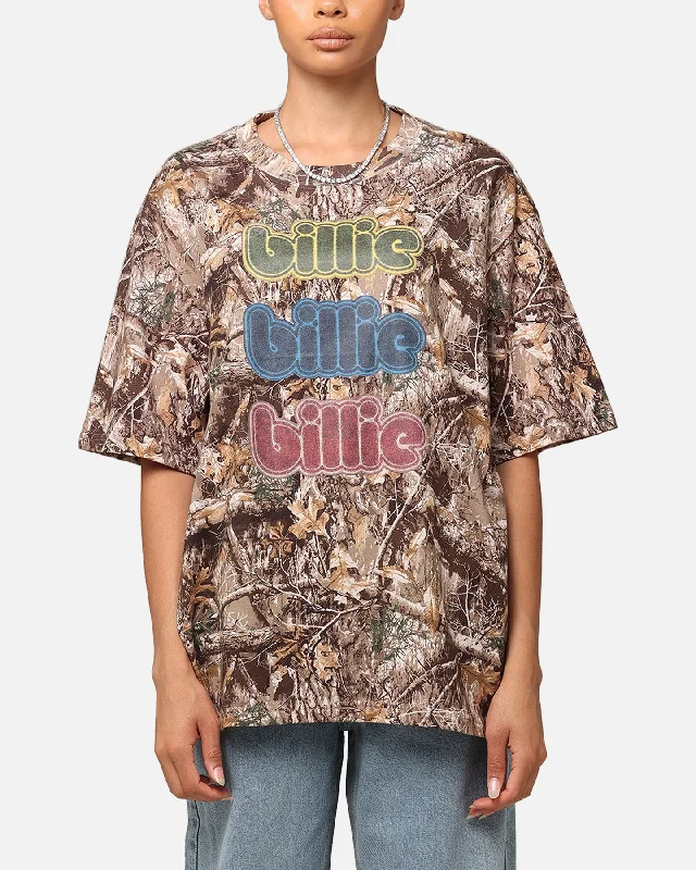 Billie Eilish Billie Billie Billie Organic Cotton T-Shirt Realtree Ribbed Striped Patterned